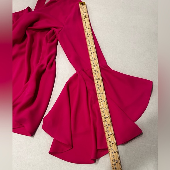 Joseph Ribkoff Hot Pink Ruffle‎ Sleeve Blouse Size 6 - Picture 11 of 15